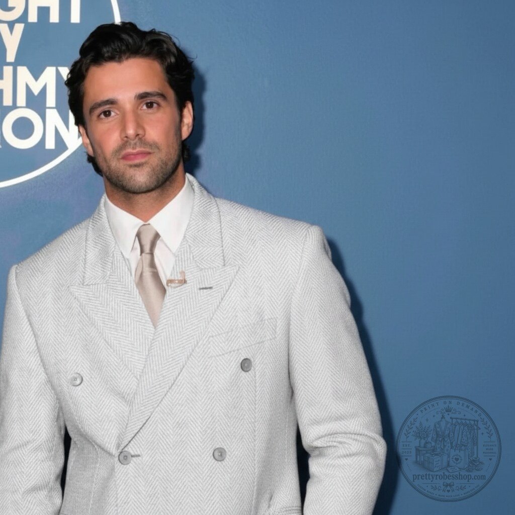 Fabien Frankel on The Tonight Show July 29 2026 Louis Vuitton LV Essential Tie in Beige necktie 8 Fabien Frankel on The Tonight Show July 29 2026 Louis Vuitton LV Essential Tie in Beige necktie